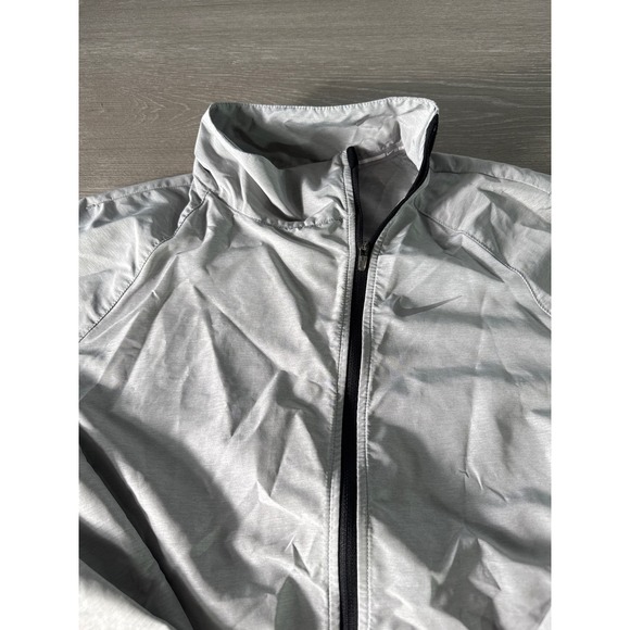 Nike Running Jacket Women's Medium Lightweight Full Zip Gray Sportswear - Picture 1 of 13